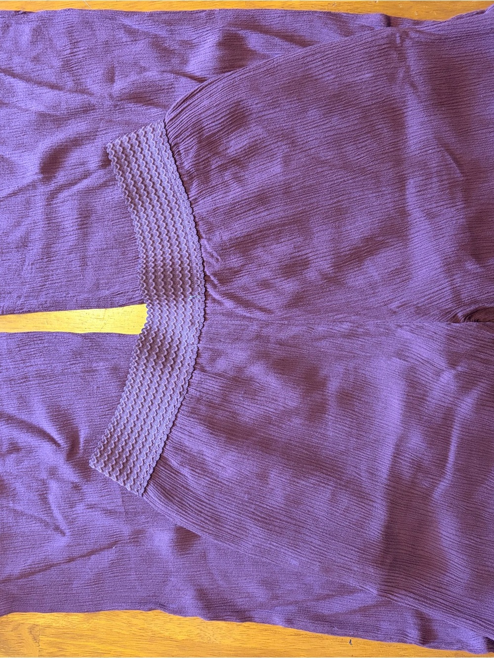 Charlotte Russe Pinkish purple Ribbed wide leg pants